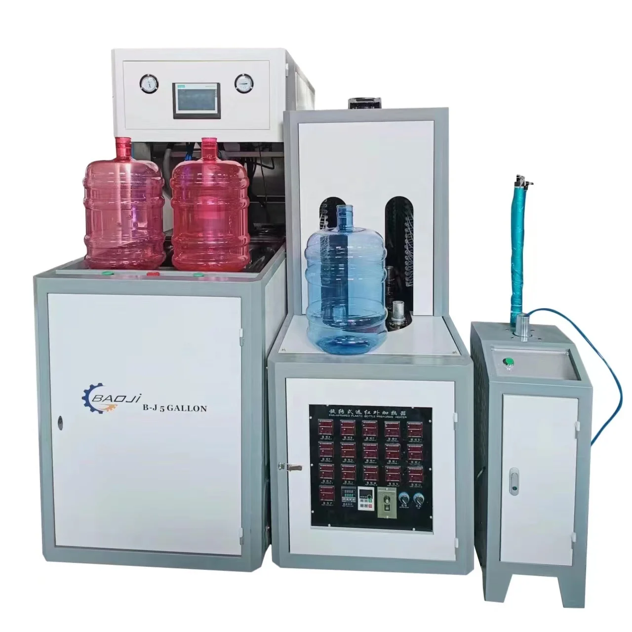 semi automatic 5 gallon pet bottle blowing machine  preform 3gallon pet bottle 20liter 18.9liter  blow molding machine