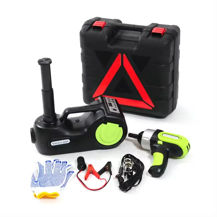 Multi-function 5 ton 3 in 1 Car Jacks Tyre Inflator Power Wrenches Set 12v Electric Hydraulic Jack Car Lift Tool