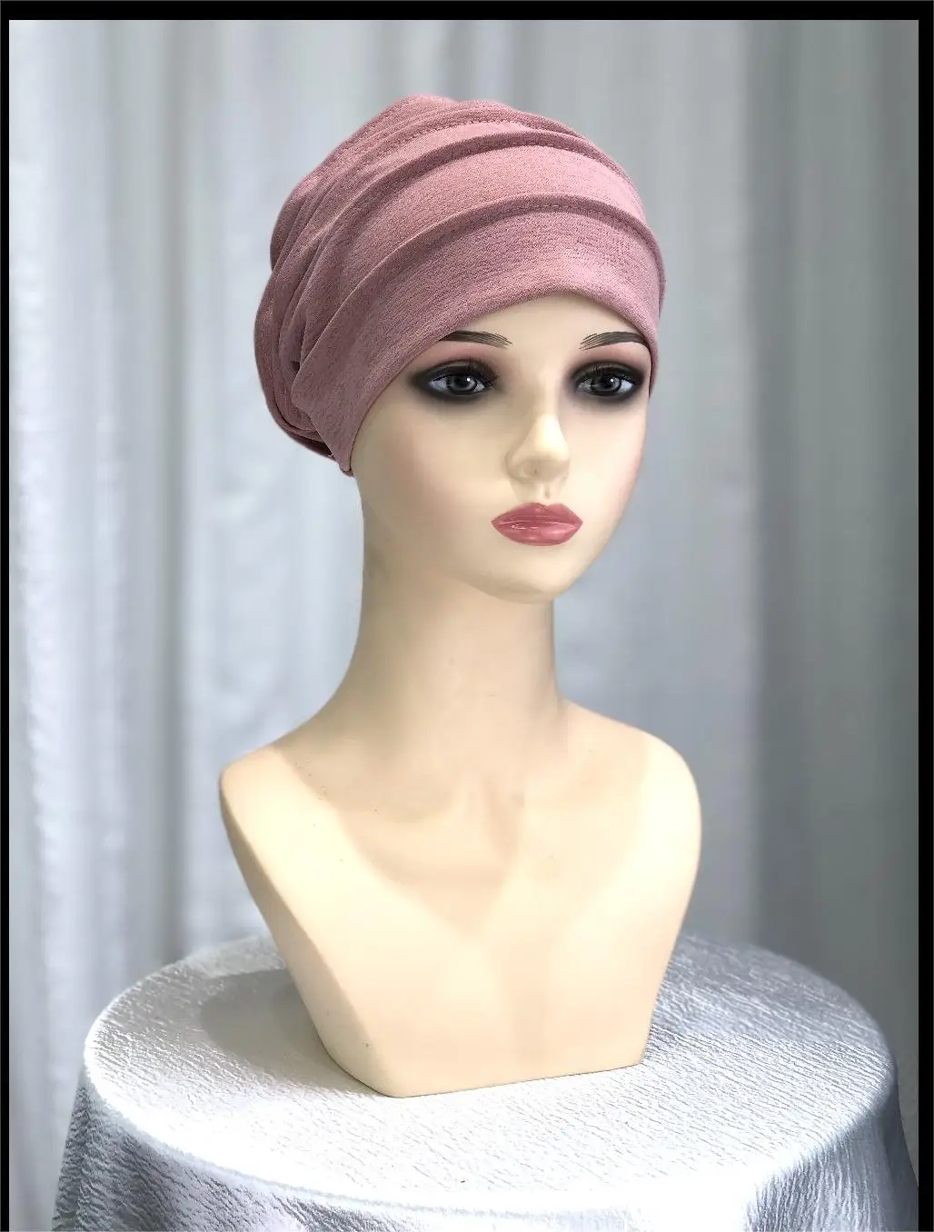 Instant Hijab With Silk Inner Cap Muslim jersey modal Underscarf wide pleated Women Islam Undercap Hijab
