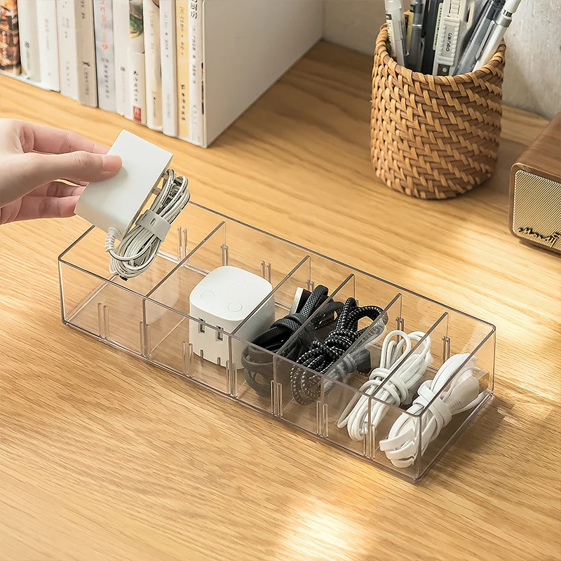 plastic transparent Organize the power cord desktop universal smart card storage data cable organizer
