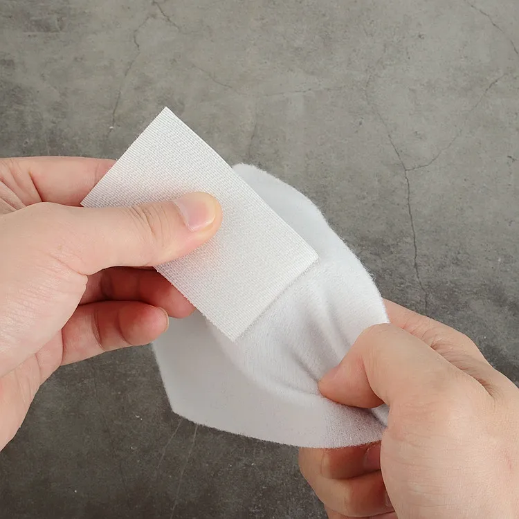 China manufacturer black white brushed fabric hook/loop fastener strap