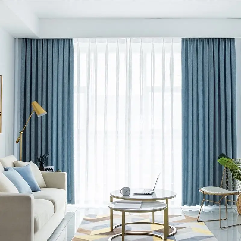 Innermor Curtains Nordic simple modern bedroom living room high-end atmosphere new fresh high shading