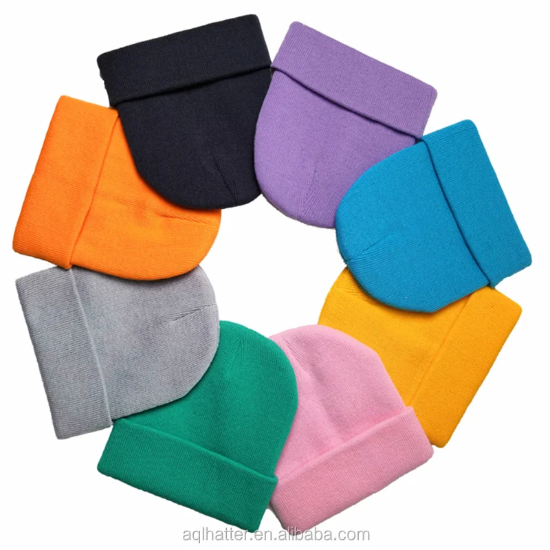 wholesale cheap plain beanies blank knitted 100% acrylic unisex designer winter beanie cap hat for men and women