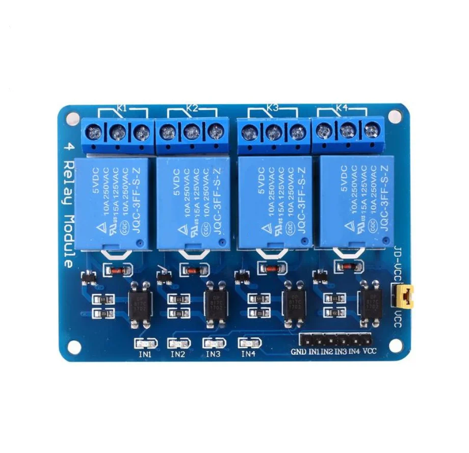 5V 4 Channel 4 way DC  5v 12V 24V Relay Module With Optocoupler Isolation