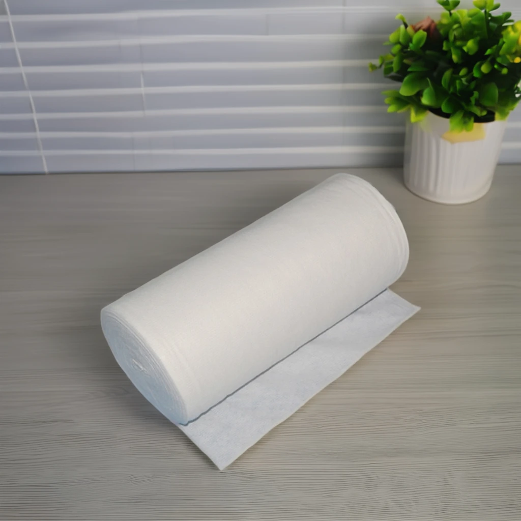 Disposable Nonwoven Viscose Wiping Rags Industrial Cleaning Woodpulp Rag for Dish Usage Plain Style Industrial Cleaning Rag