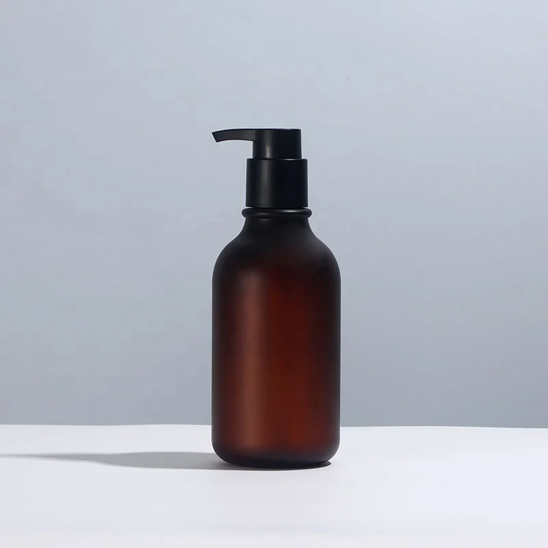 300ml 500ml matte brown shampoo and conditioner bottle matte black shower gel bottle