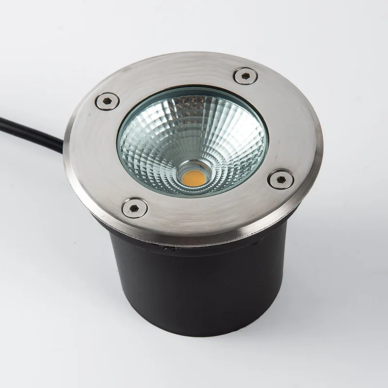 Casting Aluminum Housing Round Shape Waterproof IP65 Warm White 3w 5w COB LED Underground Light