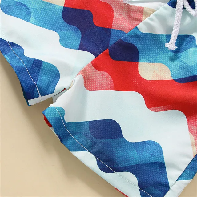 Factory Custom OEM ODM Summer Infant Toddler Children Clothing Cotton Decorative Pattern Toddler Boys Swimwear