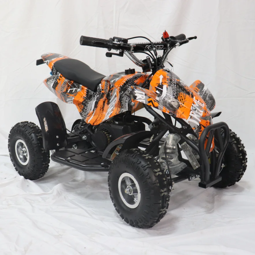 Automatic Quad Bike 2 Stroke Four Wheeler Mini Moto 50cc Chain Drive 47cc 49cc Kids Mini Quad Atv 4 Wheel Gasoline Bike 50CC 12V