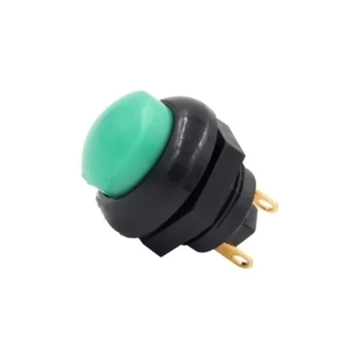 Пластиковый водонепроницаемый кнопочный переключатель, круглый плоский переключатель сброса с отверстием 12 мм IP68