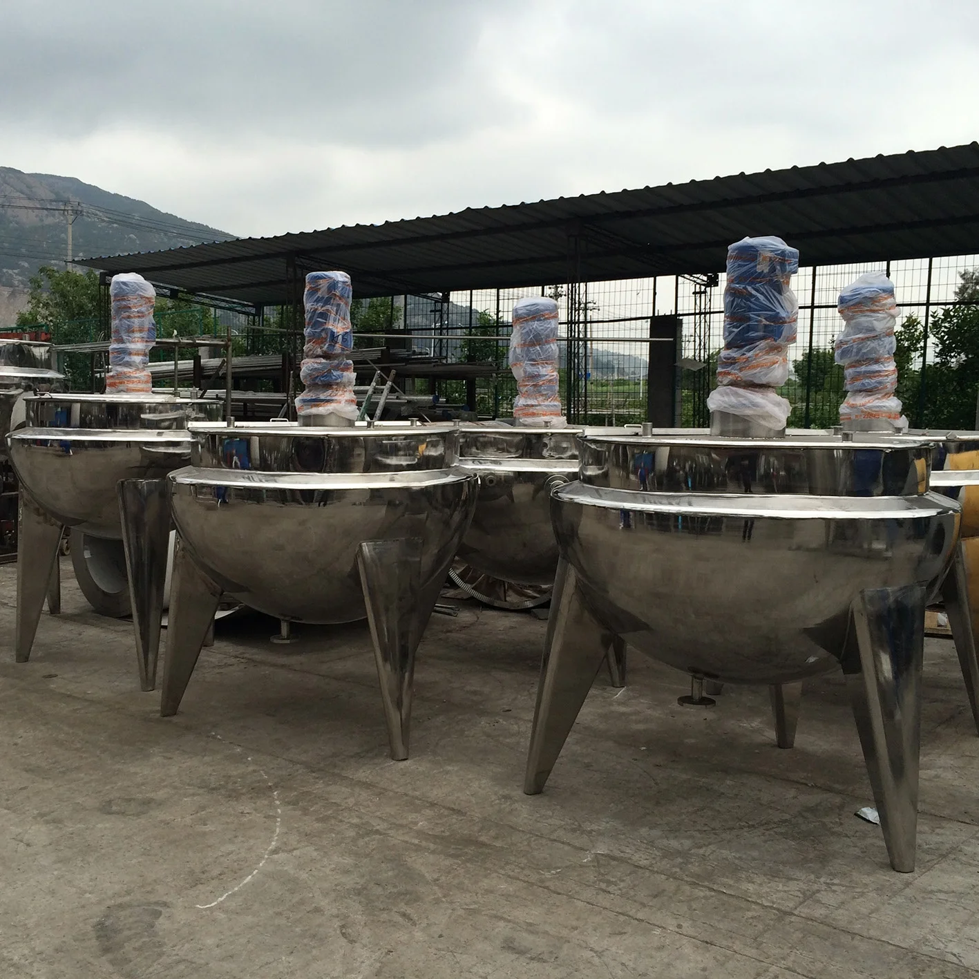 Stainless steel electric/ steam heating jacketed kettle tilting cooking kettle