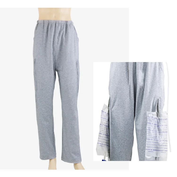 Zippers on Both Sides Pants Patient Care Clothes Clothing for Disability Fracture Bedridden Patients Elderly Surgery Patients