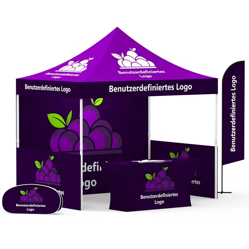 Custom Print Logo Pop up Tent Promotional Event Folding Marquee Gazebo Canopy Trade Show Aluminium Exhibition Tents