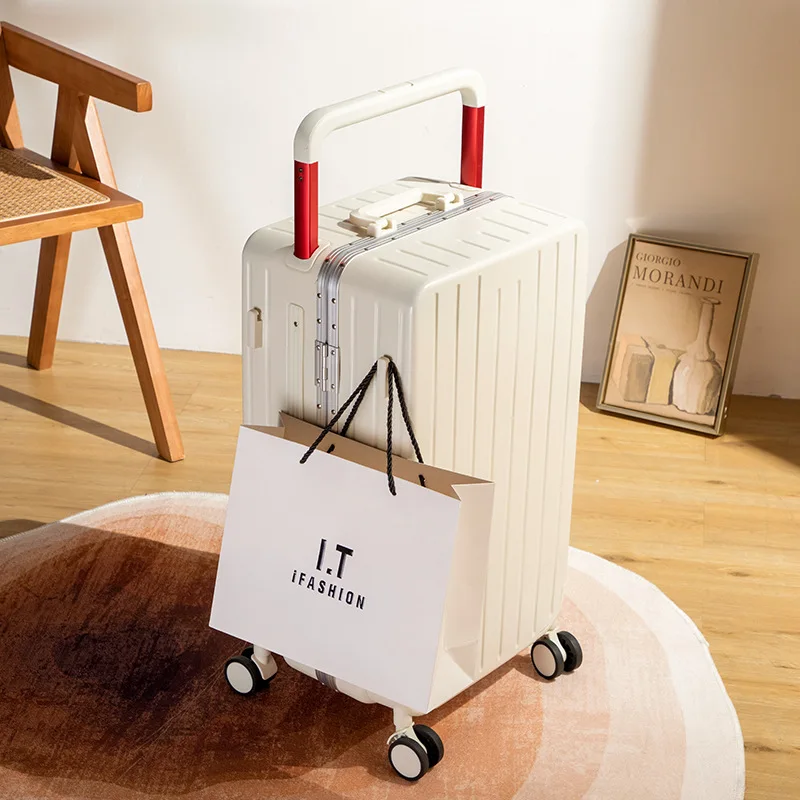 New Tsa Lock Bag Travel Wide Handle Luggage Multi-Functional Compartments Smart Suitcase Built-In Usb Port