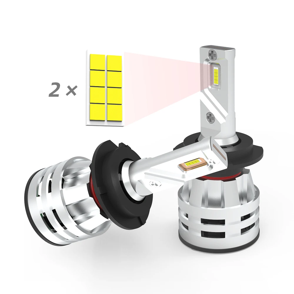 
JP Design Auto Car 9005 9006 H1 H11 H13 H4 20000Lm Motorcycle Car Led Light Bulb Fan Cooling Auto H7 H4 H15 Led Headlight 