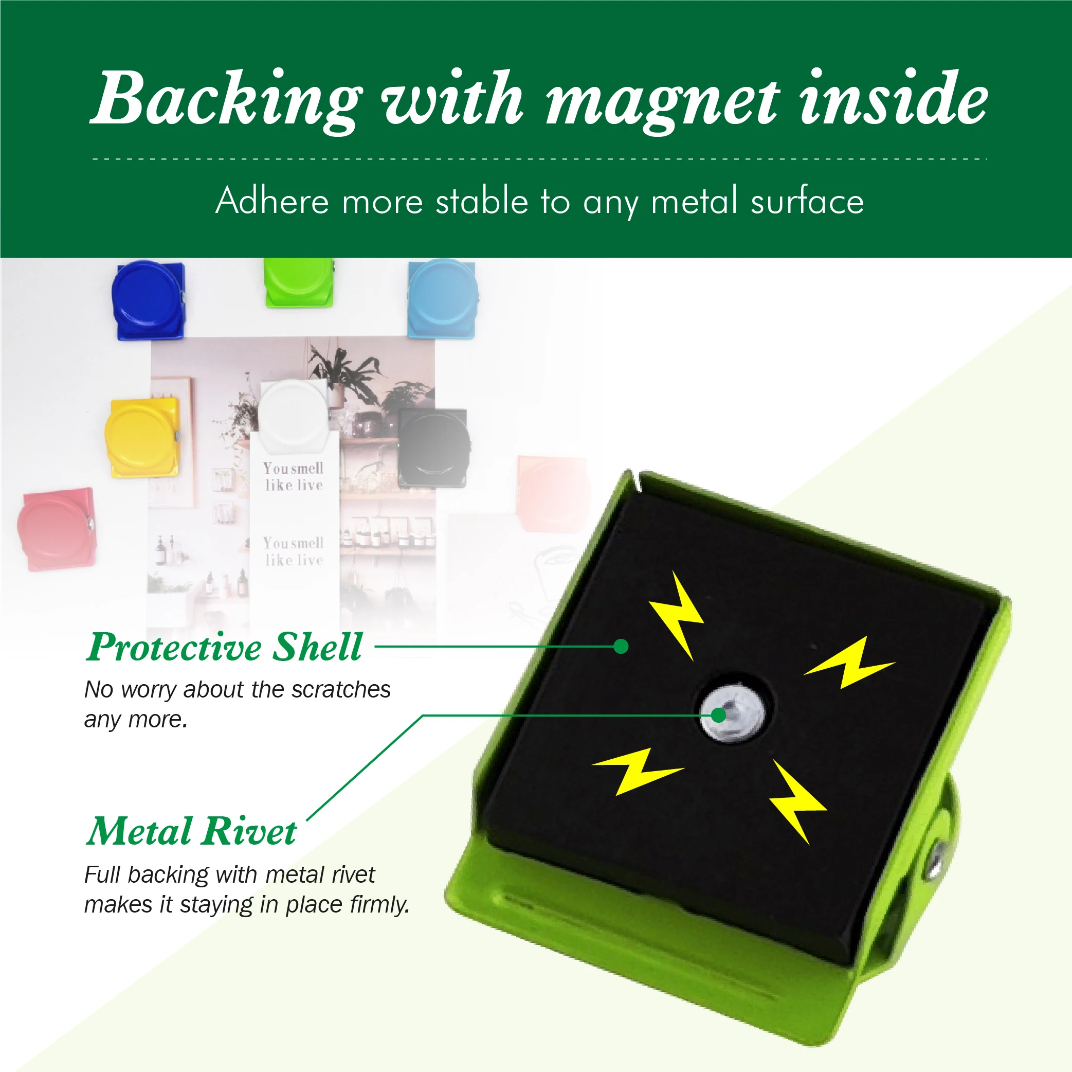 Magnetic Clips-Magnetic Hooks Strong Refrigerator Magnets Whiteboard Wall Fridge Magnetic Memo Note back to school