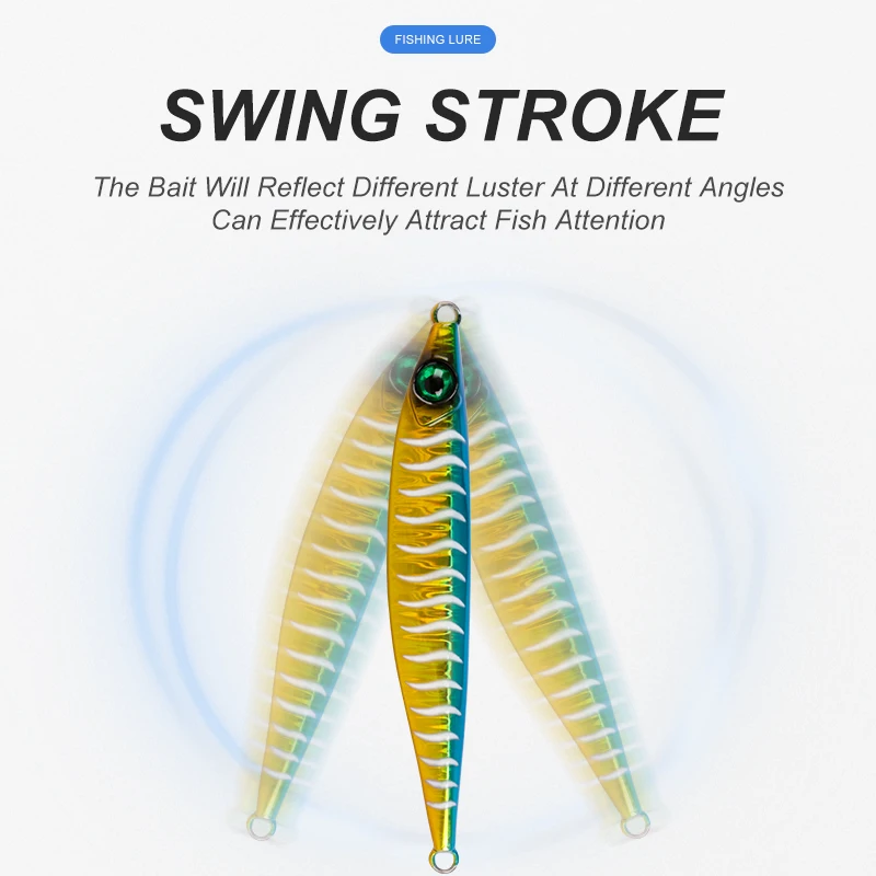 TEASER fishing J100  Artificial metal fish lures jigs 40g-100g  Fishing Pitch Jigs Luminous Sinking Fake Bait Saltwater Fishing