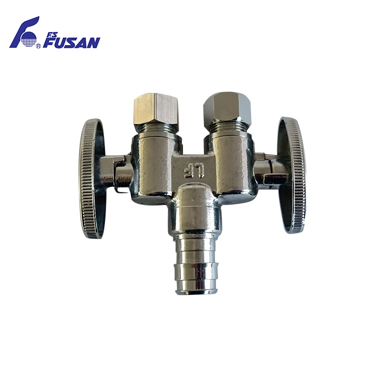 Kitchen quick connect angle stop valve hot sale brass