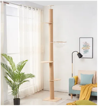 Wooden Cat Tree  Multi functional Cat climbing rack with capsule cat climbing rack