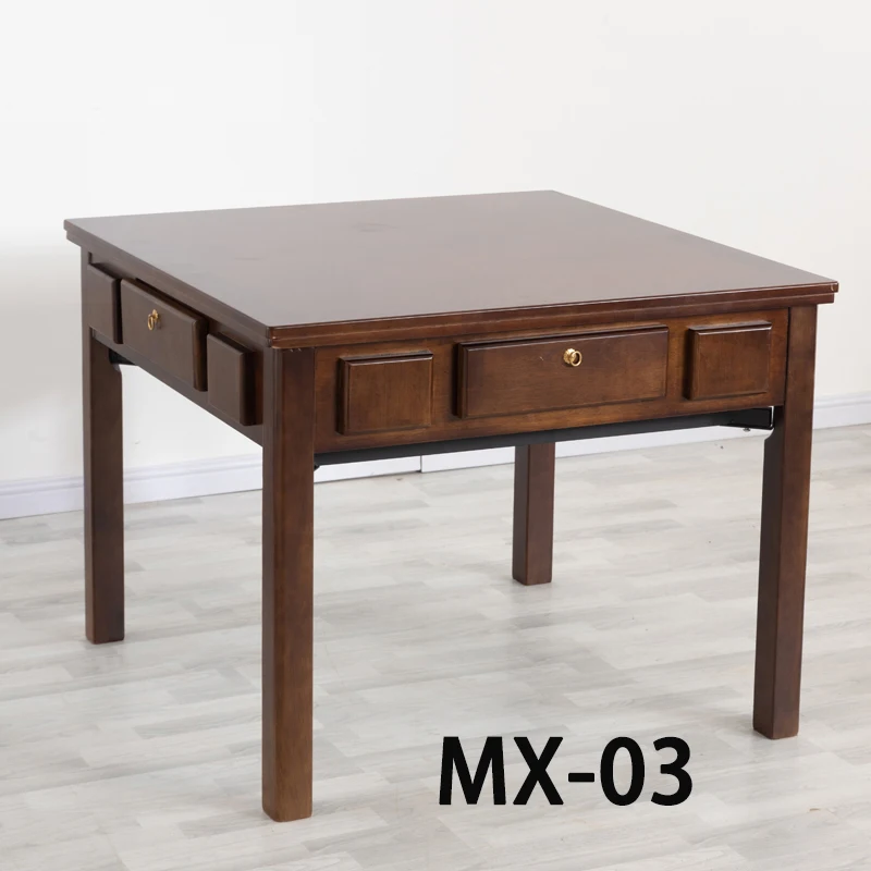 BORO New Chinese Electric Solid Rubber wood Mahjong Machine Dining Table Integrated Home Intelligent mahjong table