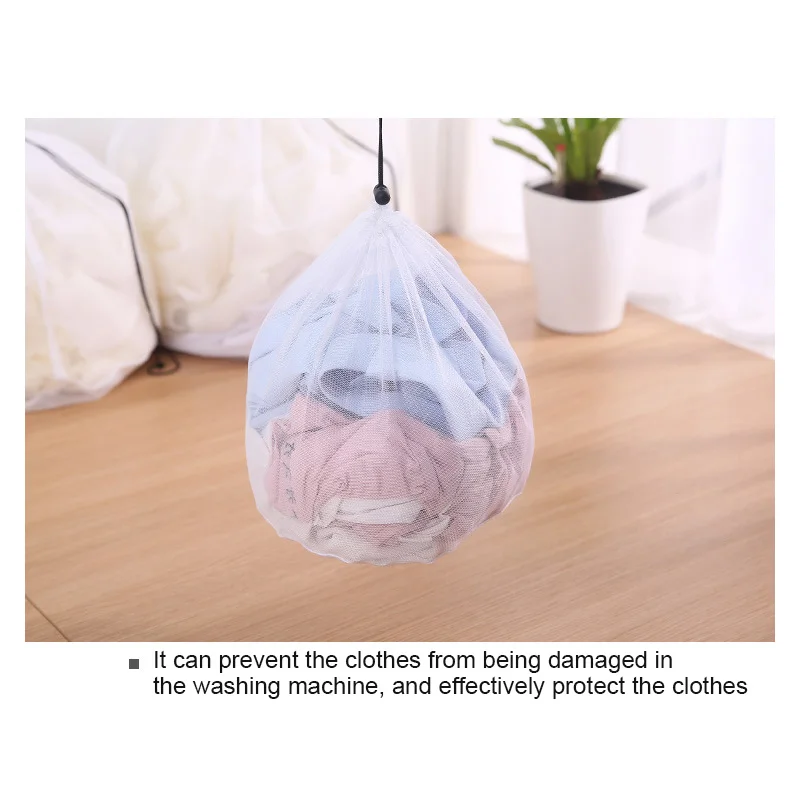  Drawstring Mesh Laundry Bag Washing Net For Underwear Sock Machines Pouch Clothes Bra Bags