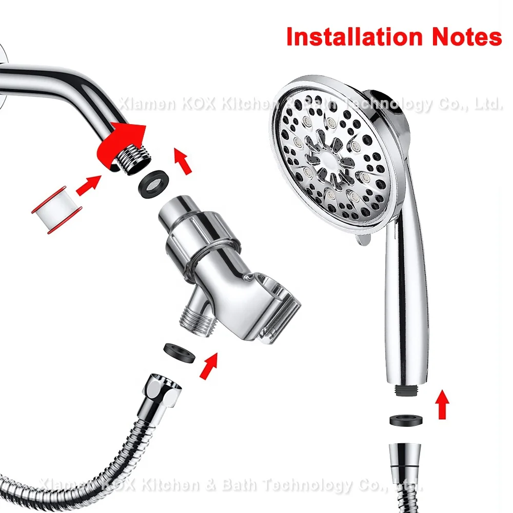 Chinese Manufacturer Hot Sale Customized Push Button Function Switching Handshower Plastic Round Handshower For Bathroom