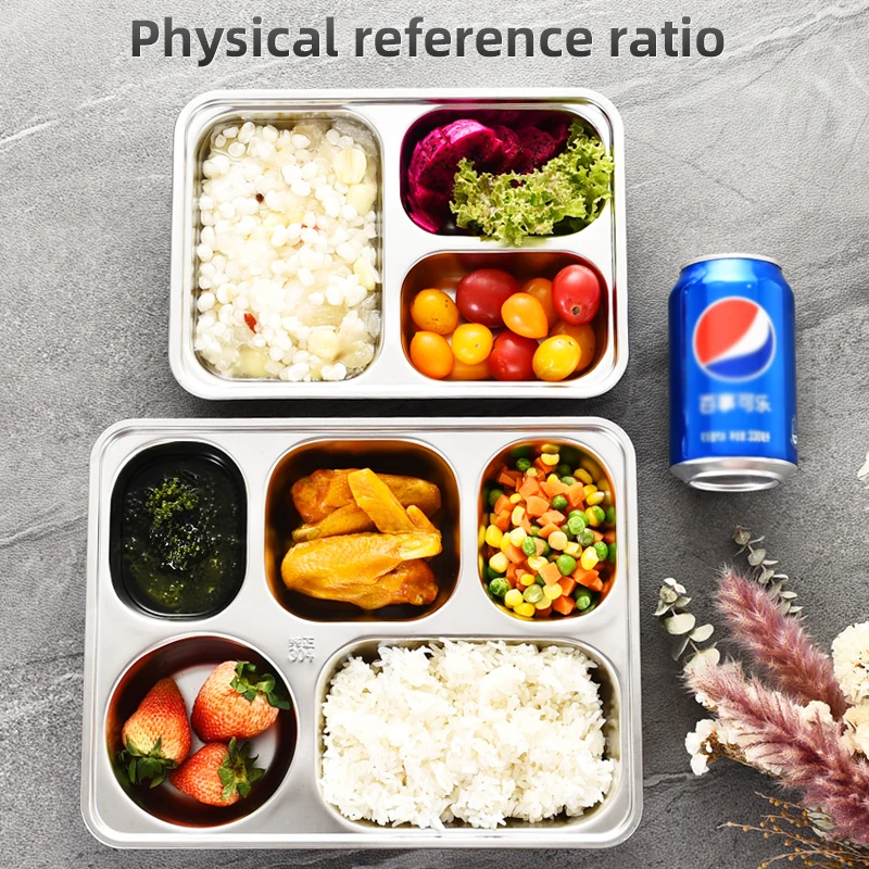 Yuedisi Wholesale 5 Compartment Tray Divided Fast Food Tray Dinner Plate With Lid For Restaurant Hotel