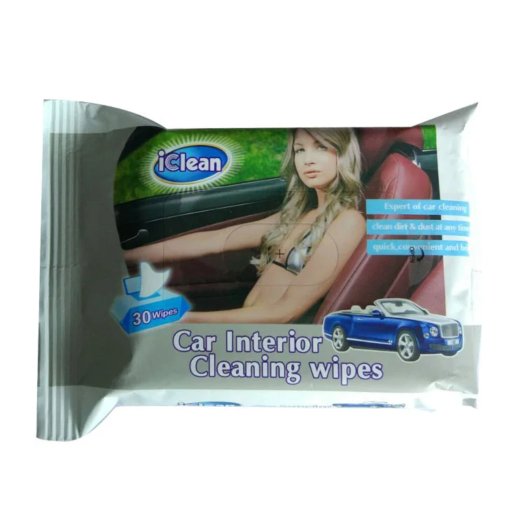 
China Hot Products High Quality Disposable Car Disinfectant And Deodorant Interior Cleaning Wet Wipes 