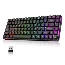 China Factory OEM ODM Customized TYPE C Rechargeable RGB Gaming Wireless Keyboard