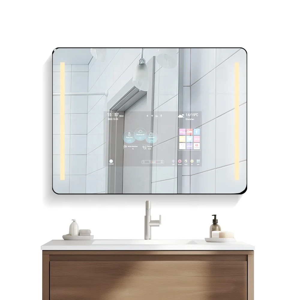 Bathroom Magic Mirror TV Wall mounted Vanity mirror  touch smart mirror  with WIFI