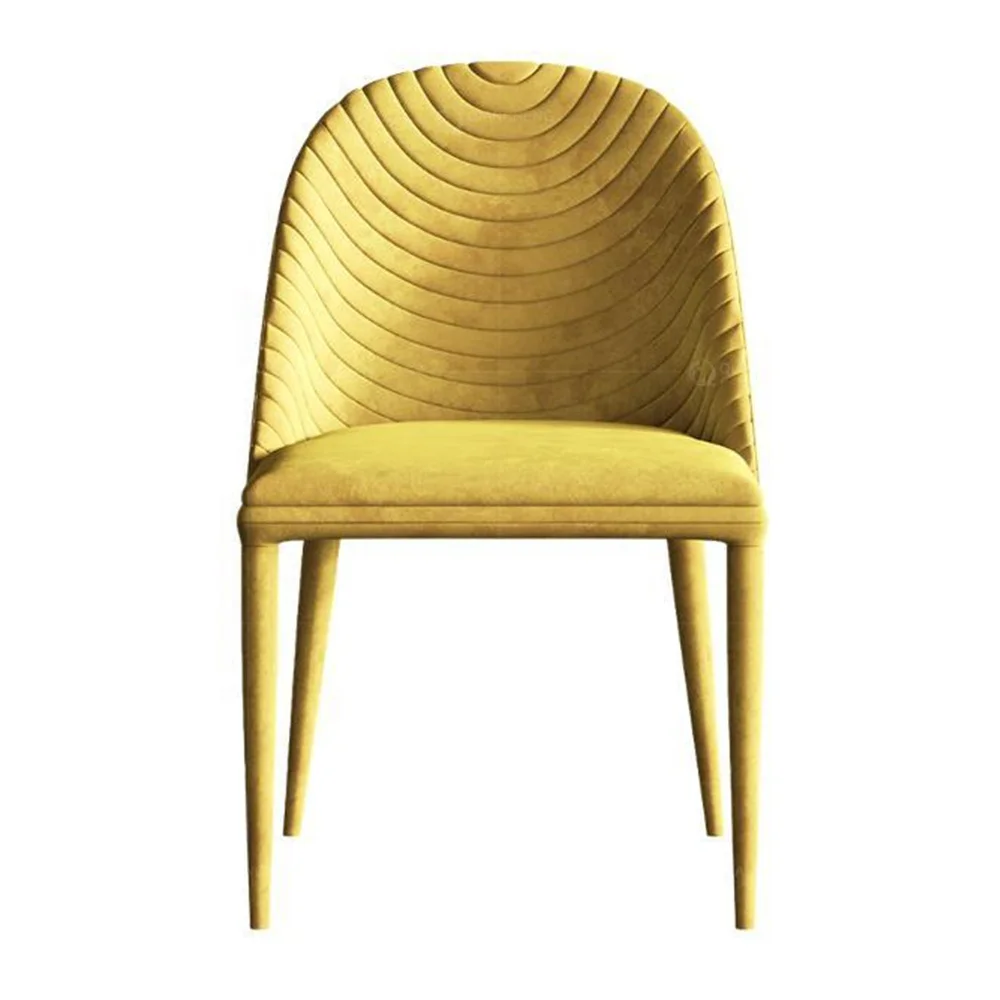 Обеденная Мебель, желтые бархатные стулья для гостиной