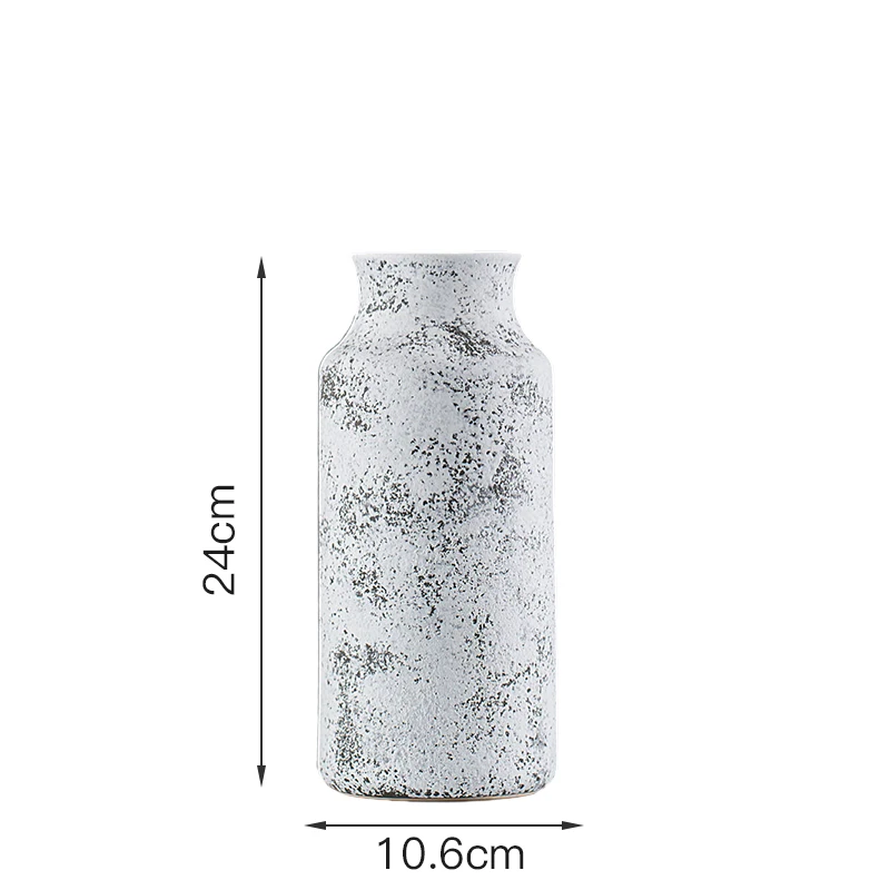 2024 Modern Minimalist Rustic Ceramic Flower Vase Art Deco Design Tabletop Decorative Ceramic Vase Interior Congratulations