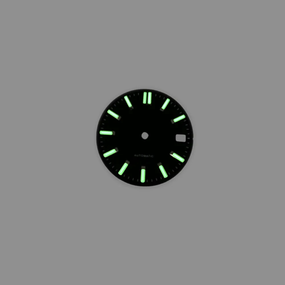CUSTOM Replacement NH35 Dial Green Luminous 28.5mm Watch dial for NH35A/4R35 Movement Mechanical Watch Face