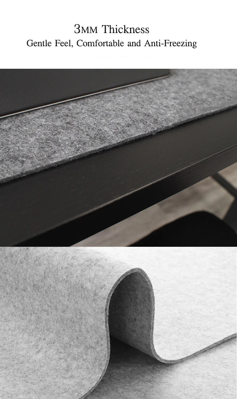 Non slip Wool Felt Laptop Cushion Desk Mat Modern Table Desk Organizer Computer Desk Mat Keyboard Mouse Pad Office Accessories