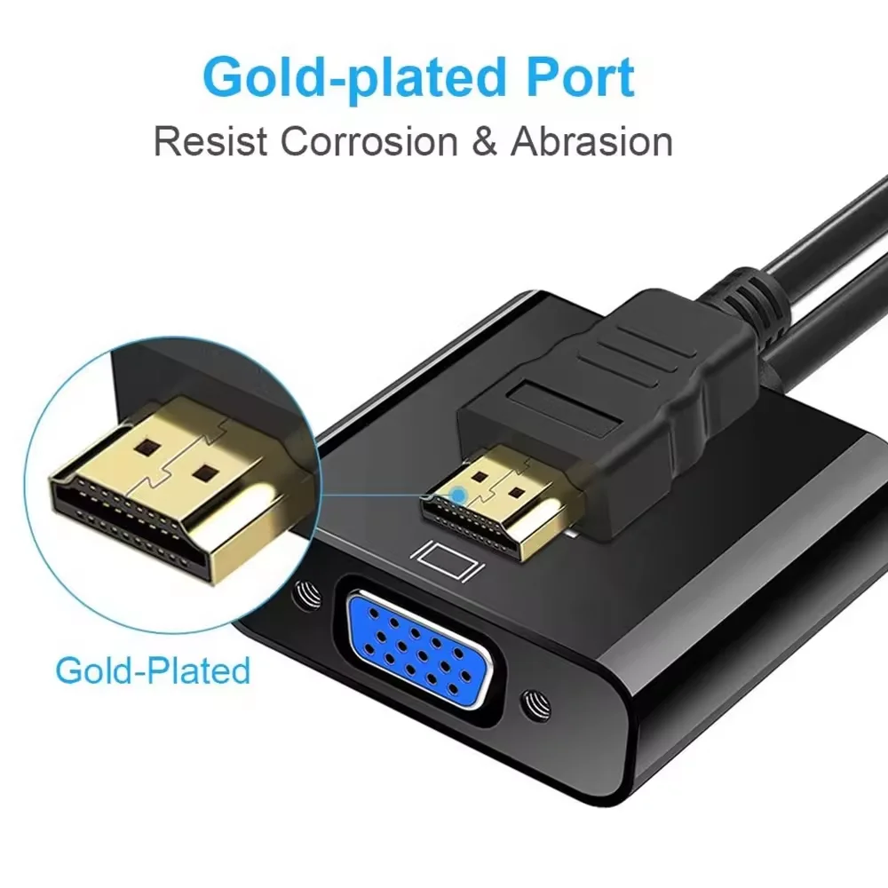 Пользовательский OEM & ODM конвертер Кабель HDMI Male к Vga Женский кабель адаптер с аудио