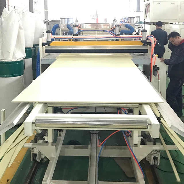 Wood Sawdust Sheets Board Making Machine Wpc Pet Pp Fluted Comugated Plastic Easy Operation Pvc Extrusion Machine PVC Powder