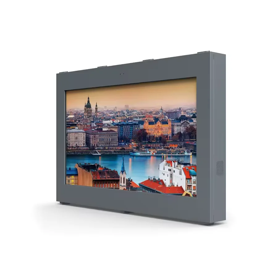 High Quality 75 Inch Wall Mounted 4K UHD Industrial LCD Display Outdoor IP65 Smart TV 3000cd/m Sunlight Readable Digital Signage
