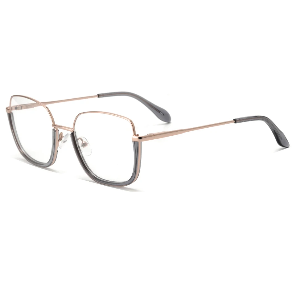 2022 Big Size Optical Frames Eyewear Metal Half Frames Glasses