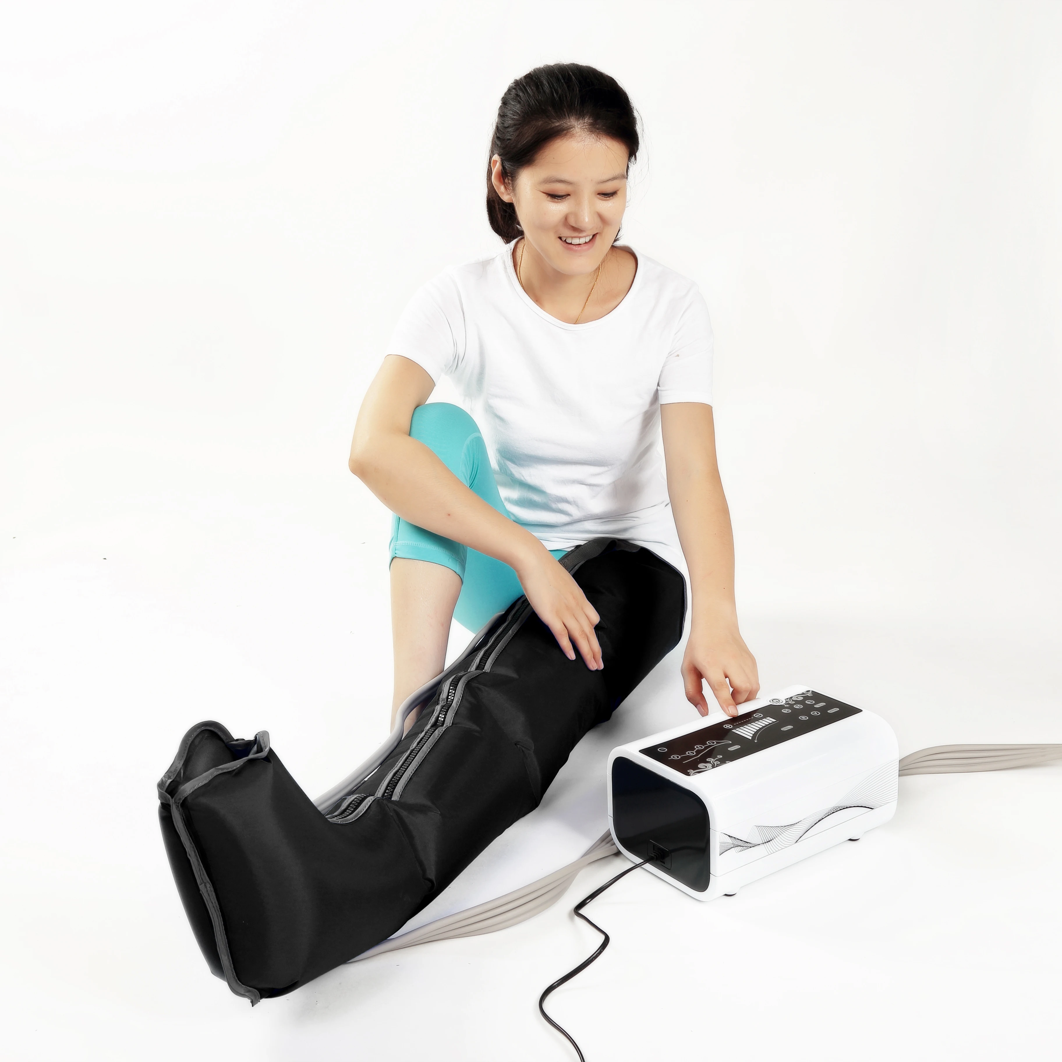 Air Compression Therapy System Relieves Post-operation Edema with Arm and Leg Sleeves