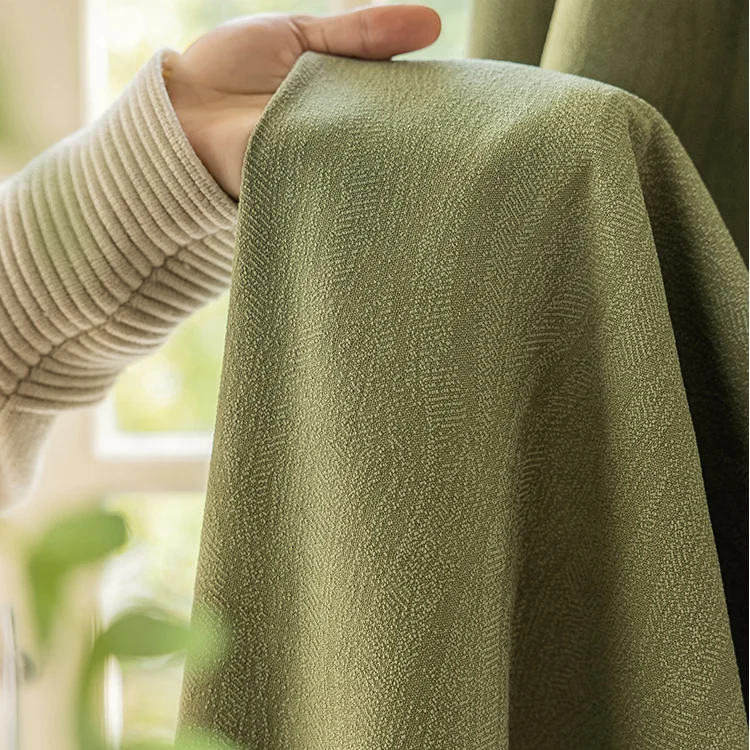 Designer Pick Matcha Green Natural Vibe Blackout Curtains For Living Room And Bedroom