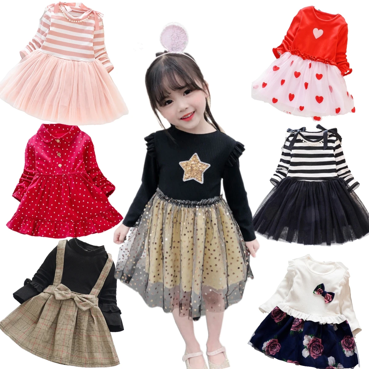 Autumn Sweater Baby Girl Dresses Clothes Warm 1 Year Old Birthday Dress Baby Girl Comfortable Birthday Dress for 1 Year Baby