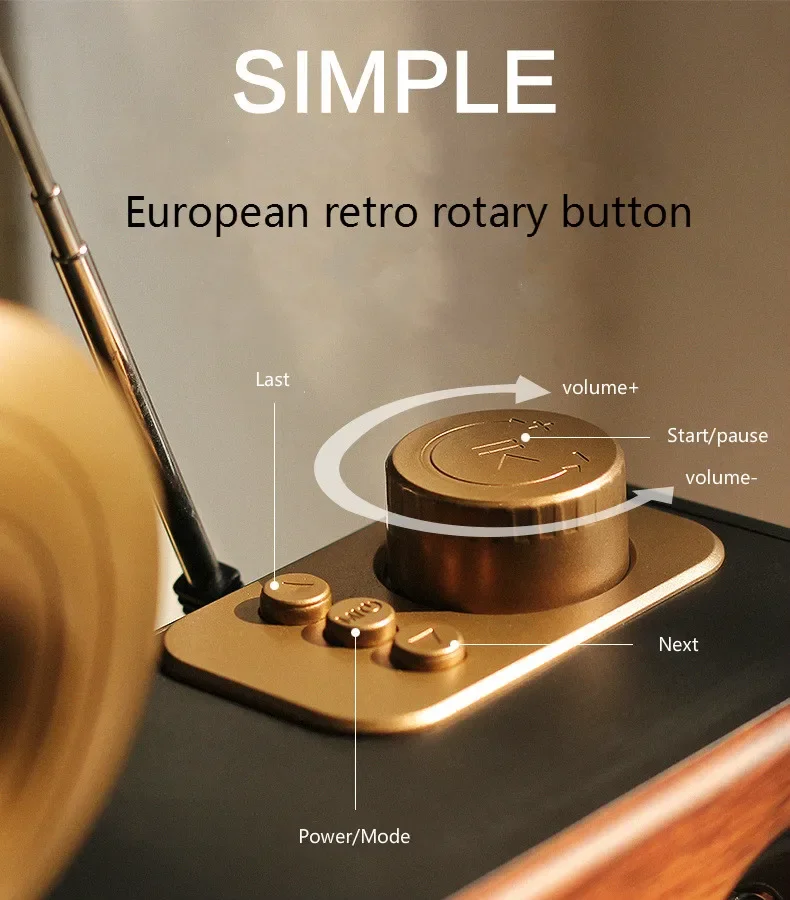 High Power Portable Boombox Home Wireless Bluetooth Speaker Subwoofer Loudspeaker Super Bass Surround Retro Soundbar Big Radio