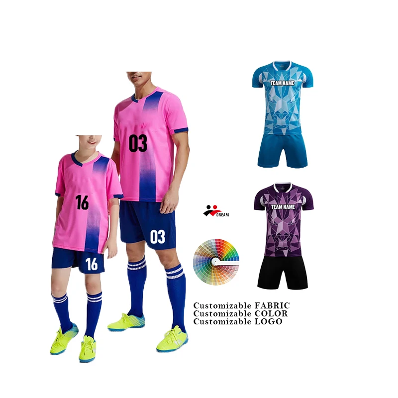 Latest Technologies In Printing Custom Logo Football Clothes Design Men Soccer Wear Cheapest Soccer Jersey For Team