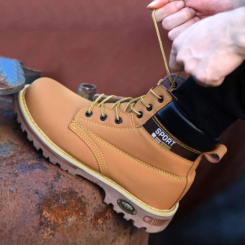 Safety Shoes Work Goodyear Leather Work Safety Boots