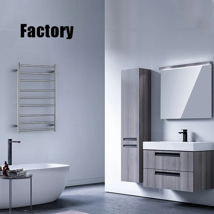 Bathroom wall heater Electric Heated Towel Rail Wall Mounted 304 Stainless Steel Heated Towel Warmer,11 Bars Drying Rack