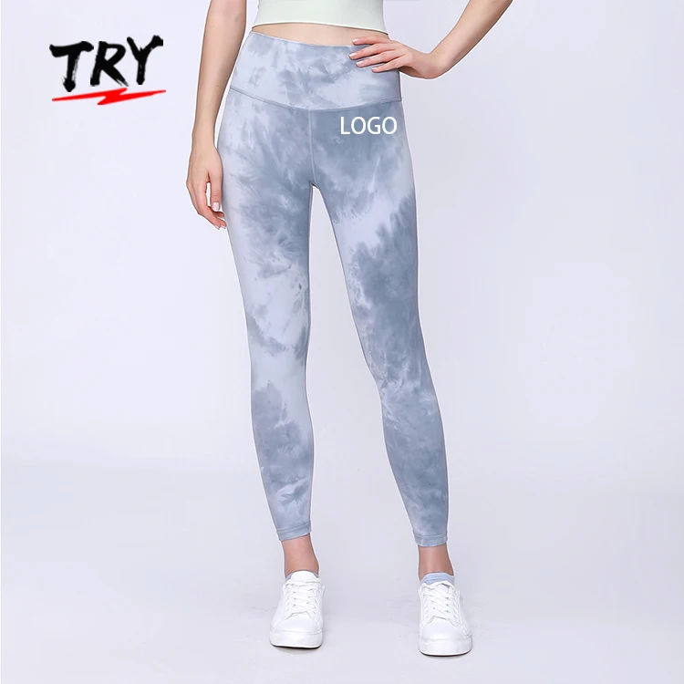 
 Женские Леггинсы для йоги ZR002 Lulu Naked Feeling Tie-dye, мягкие леггинсы с высокой талией для фитнеса  