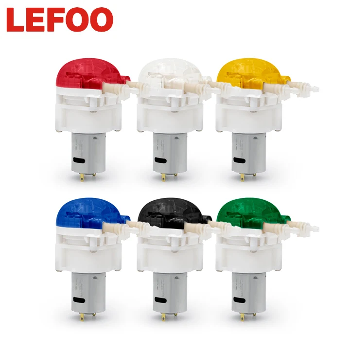 LEFOO micro peristaltic pump DC motor Mini Electric Peristaltic Metering Pump multi channel peristaltic pump