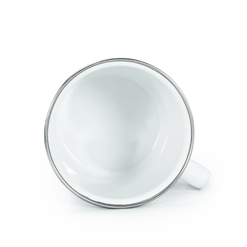 Hot Sale 11 oz 12 oz sublimation blank White enamel cup camping mug coffee milk mugs cups