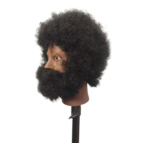 Factory Price 100% human hair doll, male hair mannequin heads without beard, natural hair training head mannequin for sale
