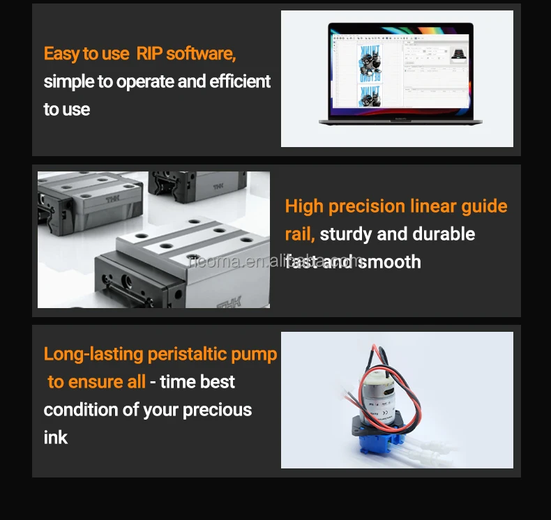 RiCOMA Mini DTF Printer 300mm Roll-to-Roll Direct to Film Printing Machine for Tshirt and Cap